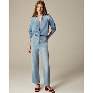 J Crew 1996 Slim Wide Leg Denim Jeans US Women's 28 Petite New